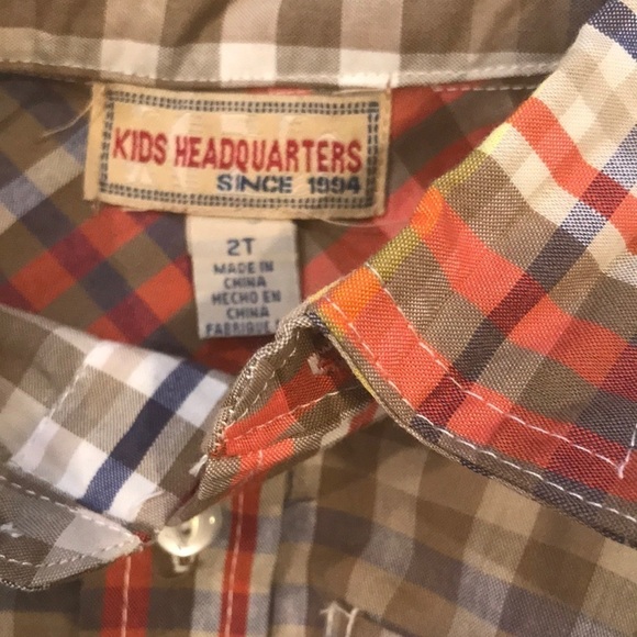 2/$25 KIDS HEADQUARTERS Plaid Button Down Shirt And Jeans Matching Set Size 2T - Picture 5 of 5